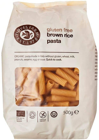 Doves Farm Organic Gluten Free Brown Rice Tortiglioni 500g