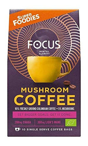 Superfoodies Mushroom Coffee Focus 10 Bags