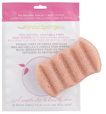 The Konjac Sponge Co Konjac Sponge Konjac 6 Wave Body Sponge - Pink French Clay