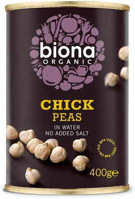 Biona Organic Chick Peas 400g (Pack of 12)