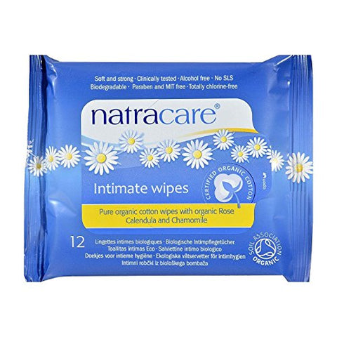 Natracare Org Cotton Intimate Wipes 12 Wipes