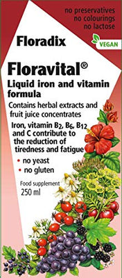 Floradix Floravital Liquid Iron and Vitamin Formula 250ml