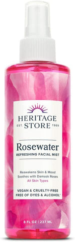 Heritage Store Rosewater w/Atomizer 237ml
