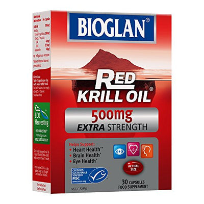 Bioglan Red Krill Oil 500mg Extra Strength 30 Tablets