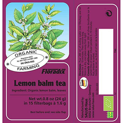 Floradix Lemon Balm Organic Herbal Tea 15 Bag
