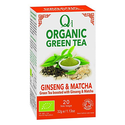 Qi Organic Green Tea Ginseng & Matcha 20 Bag