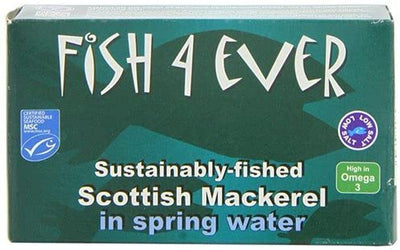Fish4Ever Mackerel in Spring Water 125g (Pack of 10)