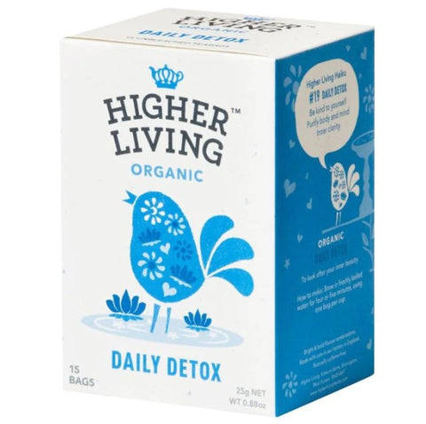 Higher Living Organic Daily Detox 15 Bags (Pack of 4)