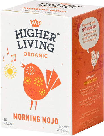 Higher Living Organic Morning Mojo 15 Bags (Pack of 4)