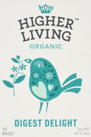 Higher Living Organic Digest Delight 15 Bags (Pack of 4)