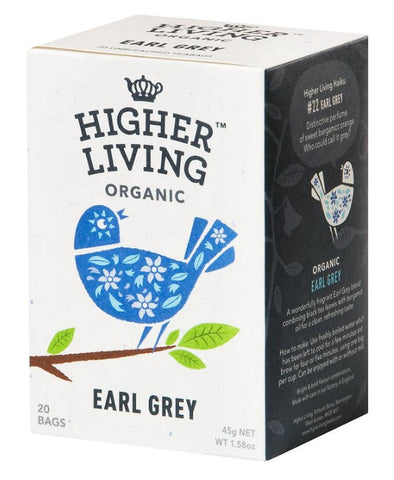 Higher Living Organic Earl Grey 20 Bags (Pack of 4)