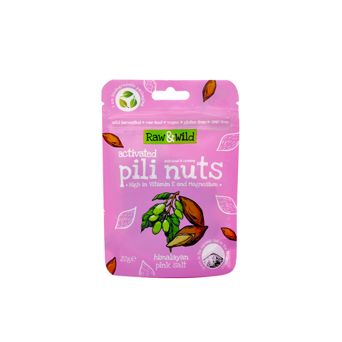 Raw & Wild Activated Pili Nuts Himalyan Pink Salt 22g(Pack of 12)