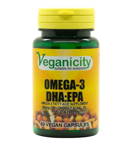 Veganicity Omega-3 DHA:EPA 60 Vcaps (Pack of 12)