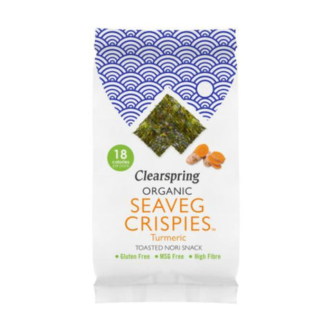 Clearspring Organic Seaveg Crispies Turmeric 4g (Pack of 16)