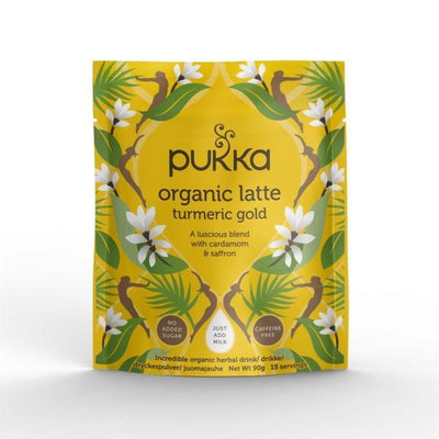 Pukka Herbal Ayurveda Organic Turmeric Gold Latte 90g (Pack of 4)