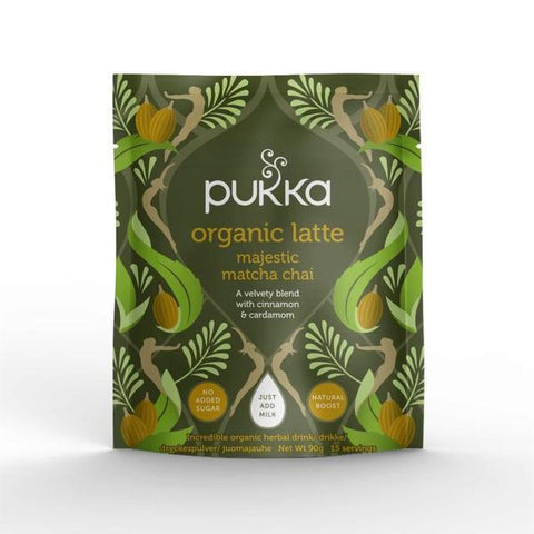 Pukka Herbal Ayurveda Organic Majestic Matcha Chai Latte 90g (Pack of 4)