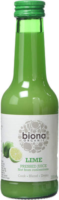 Biona Organic Lime Juice 200ml (Pack of 6)