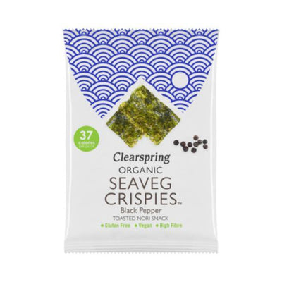 Clearspring Wholefoods Organic Seaveg Crispies - Black Pepper 8g (Pack of 15)