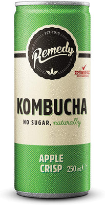 Remedy Kombucha Can Apple Crisp 250ml (Pack of 24)