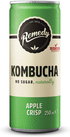 Remedy Kombucha Can Apple Crisp 250ml (Pack of 24)