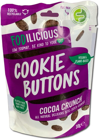 Fodilicious Cookie Buttons Cocoa Crunch 30g (Pack of 9)