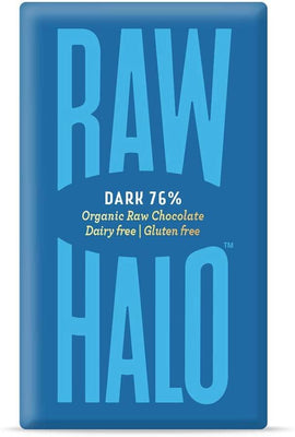 Raw Halo Dark 76% Organic Raw Chocolate 22g (Pack of 20)