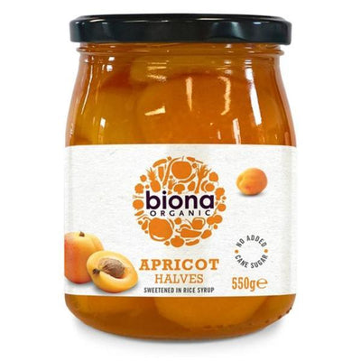 Biona Organic Apricot Halves in Rice Syrup 570g