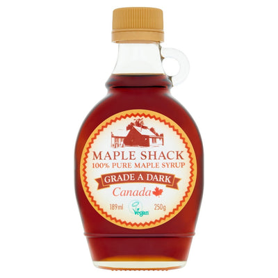 Maple Shack 100% Pure Dark Maple Syrup 189ml (Pack of 12)