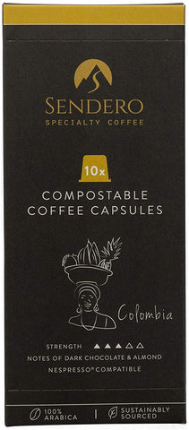 Sendero Specialty Coffee Compostable Coffee Capsules Colombia 10caps