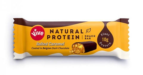 Vive Natural Indulgent Protein Snack Bar Salted Caramel 49g (Pack of 12)