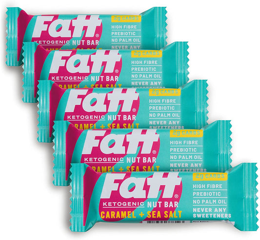 Fattbar Caramel & Sea Salt Bar 30g (Pack of 5)