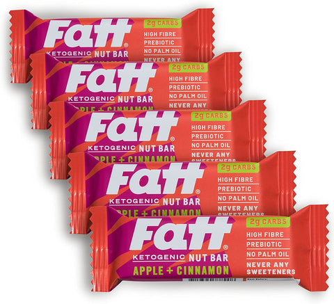 Fattbar Apple & Cinnamon Bar 30g (Pack of 5)