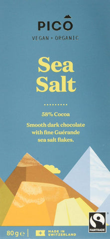 Pico Organic Sea Salt Chocolate 80g (Pack of 10)