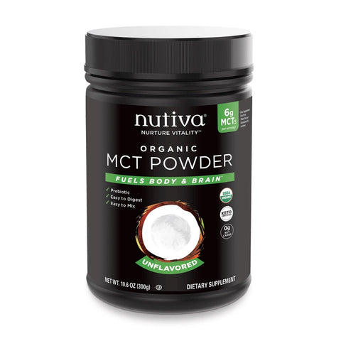 Nutiva Organic MCT Powder Unflavoured 300g (Pack of 6)