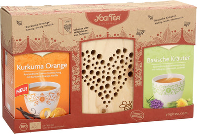 Yogi Teas - Ayurvedic Organic Bee Hotel Gift Pack - 2 Packs and a Bee Hotel 1pack