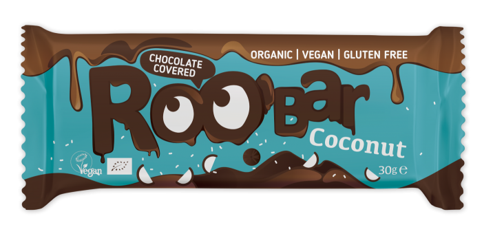 RooB Organic Chocolate Covered Coconut Bat 30g (Pack of 16)