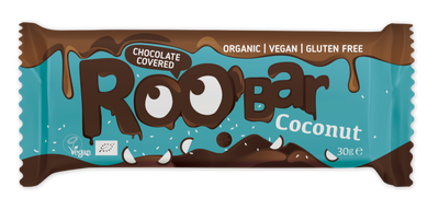 RooB Organic Chocolate Covered Coconut Bat 30g (Pack of 16)