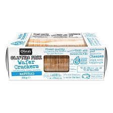 Olina'S Bakehouse Wafer Crackers - Gluten Free Natural 100g (Pack of 12)