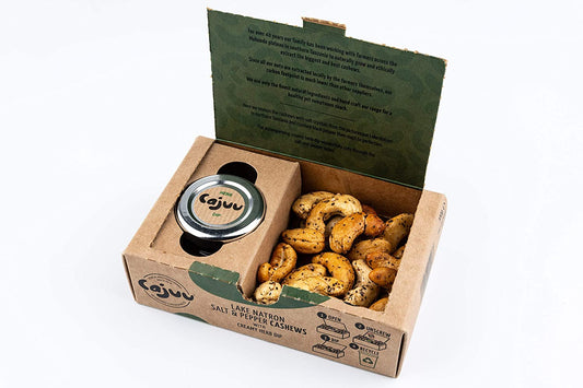 Cajuu Lake Natron Salt & Pepper Cashew Tray With Herb Dip 100g