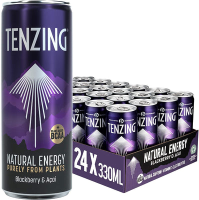 Tenzing Natural Energy Natural Energy Drink Blackberry & Acai + BCAA 330ml (Pack of 24)