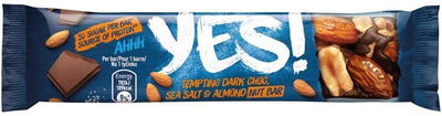 YES! Dark Chocolate Sea Salt & Almond Nut Snack Bar 35g (Pack of 12)