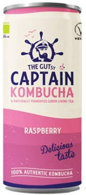 The Gutsy Captain Kombucha Natural Raspberry 250ml (Pack of 12)