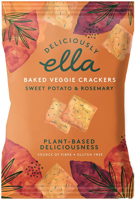 Deliciously Ella Sweet Potato & Rosemary Baked Veggie Crackers 100g (Pack of 6)