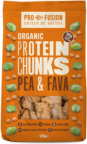 Profusion Organic Protein Chunks Pea & Fava - Vegan 125g (Pack of 12)