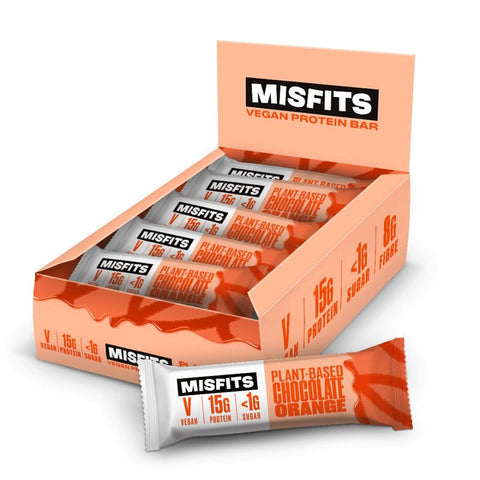 Misfits Health Plant Based Chocolate Orange Protein Bar 45g (Pack of 12)
