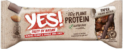 YES! Almond Peanut And Double Dark Choc Protein Bar 45g (Pack of 12)