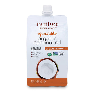 Nutiva Organic Refined Coconut Oil Pouch 355ml (Pack of 4)
