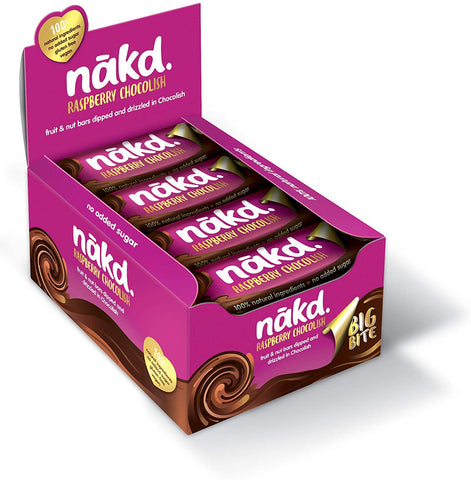 Nakd Bars Raspberry Chocolish Big Bite 50g (Pack of 16)