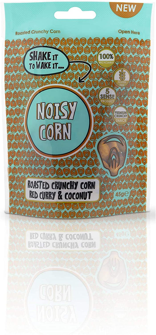 Noisy Snacks Noisy Corn Red Curry & Coconut 45g (Pack of 9)