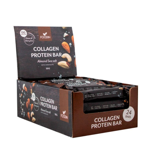 Foodin Organic Almond Seasalt Collagen Protein 50g (Pack of 24)